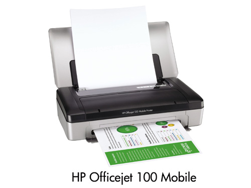 日本HP 外出先に持ち運んでプリント可能なモバイルインクジェットプリンター「HP Officejet 100 Mobile」発売