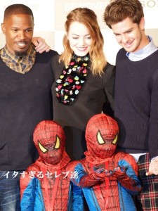 ちびっこスパイダーマンがキャストに質問