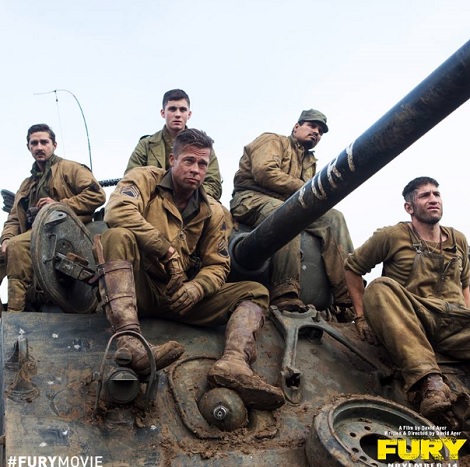 映画『Fury（原題）』のワンショット（画像はfacebook.com/Furyのスクリーンショット）