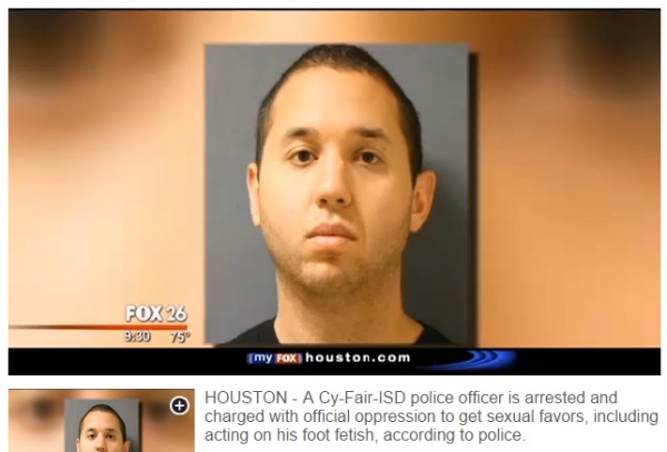 テキサス州の警察官、女性のニオイを嗅ぎまわって逮捕（画像はmyfoxhouston.comのスクリーンショット）