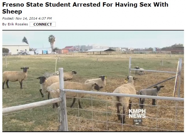 【海外発！Breaking News】大学で飼育されている羊をレイプ　男子学生、逮捕に呆れた言い訳（米）
