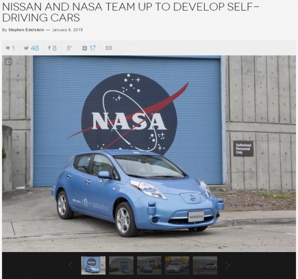 NISSAN車、NASAとの共同開発事業で宇宙へ？（画像はdigitaltrends.comのスクリーンショット）