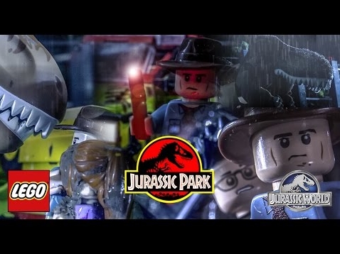 Jurassic Park “T-Rex Breakout” Recreated in LEGO（画像はYouTubeのサムネイル）