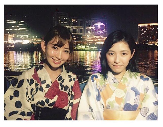 小嶋陽菜と渡辺麻友（画像は『小嶋陽菜 Instagram』より）