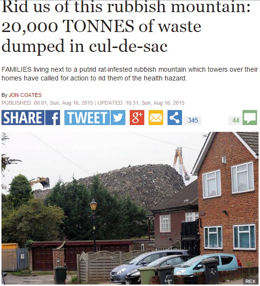 【海外発！Breaking News】リサイクル企業がドロン。2万トンのゴミ放置で近隣住民はぜん息や嘔吐（英）