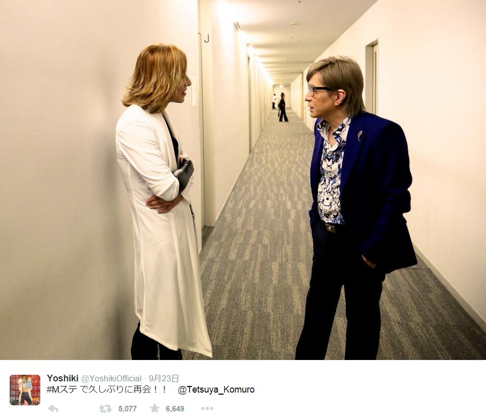 【エンタがビタミン♪】YOSHIKIが小室哲哉と再会。V2のショットに「何を話してるの？」と興味津々。