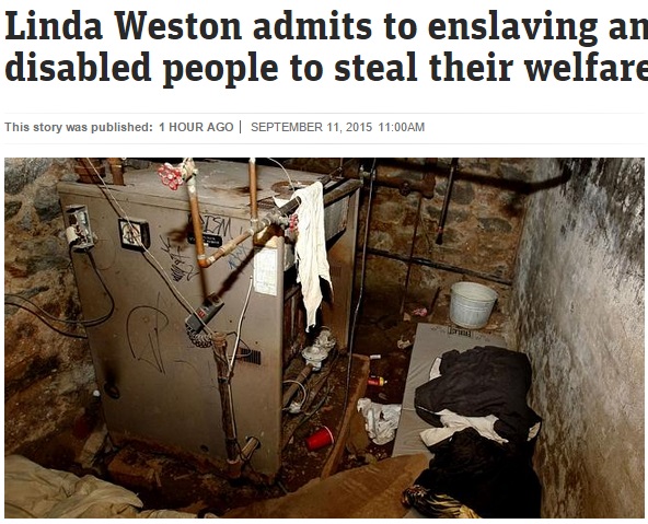 女性らが監禁、暴行された地下室（画像はnews.com.auのスクリーンショット）