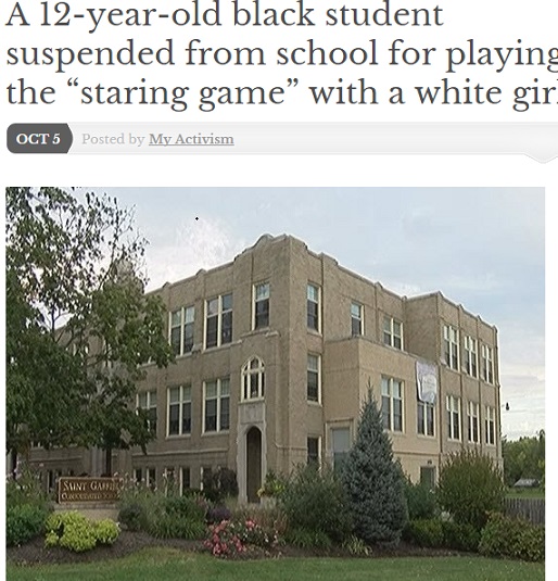 【海外発！Breaking News】白人女子と「にらめっこ」した黒人男子（12）停学処分に。