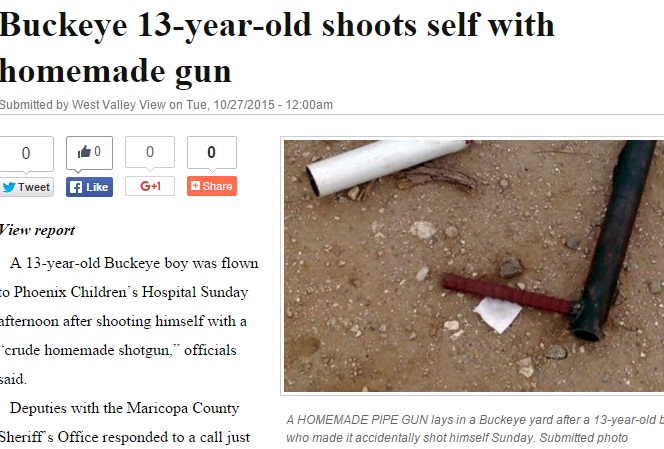 【海外発！Breaking News】YouTube動画で学び銃を手作りした13歳少年、暴発で重傷（米）