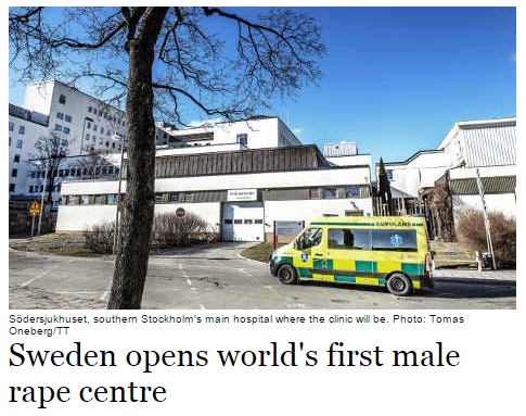 性犯罪の被害にあった男性を救いたいというスウェーデンの施設（画像はthelocal.seのスクリーンショット）