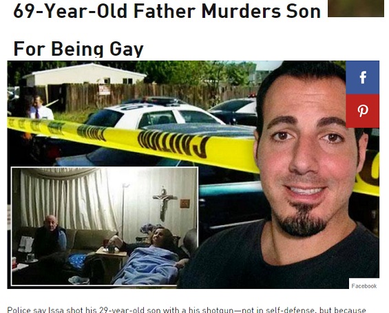 【海外発！Breaking News】60代父親、ゲイ告白した20代息子を射殺（米ロサンゼルス）