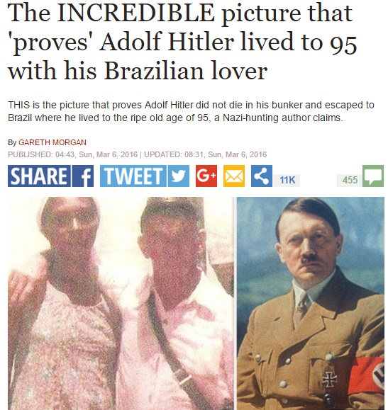 何かと熱い話題が多いブラジル、ヒトラーはこの国で95歳まで生きた？（出典：http://www.express.co.uk）
