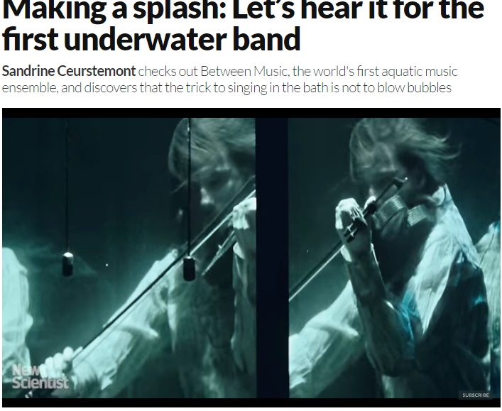 デンマークに水中で楽器を演奏するグループが登場（出典：https://www.newscientist.com）