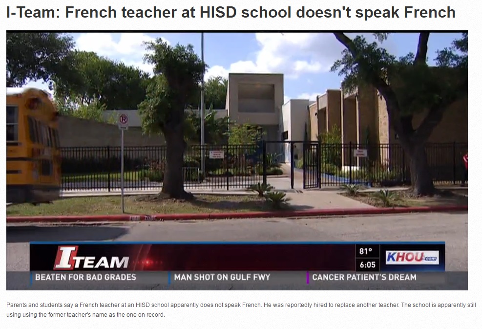 【海外発！Breaking News】高校のフランス語教師　「ボンジュール」しか話せずクビに（米）