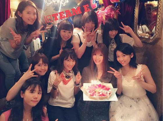 金子栞の誕生日を祝うSKE48旧チームE（出典：https://www.instagram.com/kaneko_shiori）