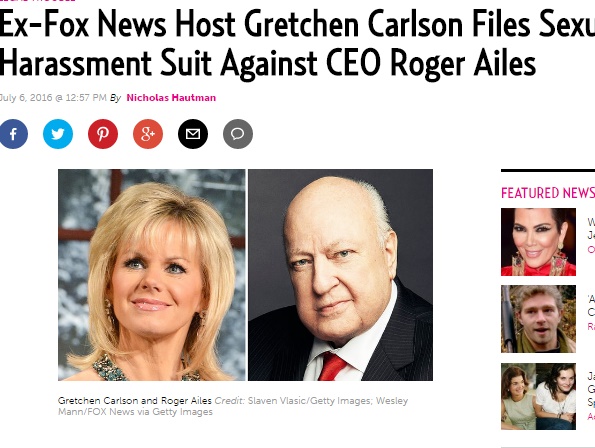 『Fox News』の元女子アナ、CEOのセクハラ暴露（出典：http://www.usmagazine.com）