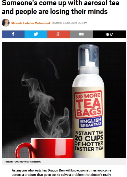 紅茶文化の国イギリスで大革命!?（出典：http://metro.co.uk）