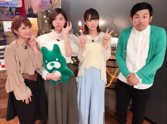 矢口真里、松井珠理奈、酒井瞳、岡野陽一（画像は『矢口真里　2017年9月20日付Instagram「松井・酒井ペア最高でした」』のスクリーンショット）