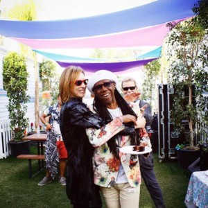 YOSHIKIとナイル・ロジャース（画像は『Yoshiki　2018年4月27日付Instagram「Wonderful seeing you again ＠nilerodgers at ＠coachella ＃backstage! And ＠billyidol behind us!」』のスクリーンショット）