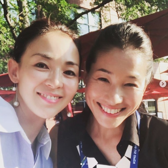 伊達公子さんとSHIHO（画像は『Kimiko Date Official　2018年9月4日付Instagram「US OPENにSHIHOちゃん！」』のスクリーンショット）