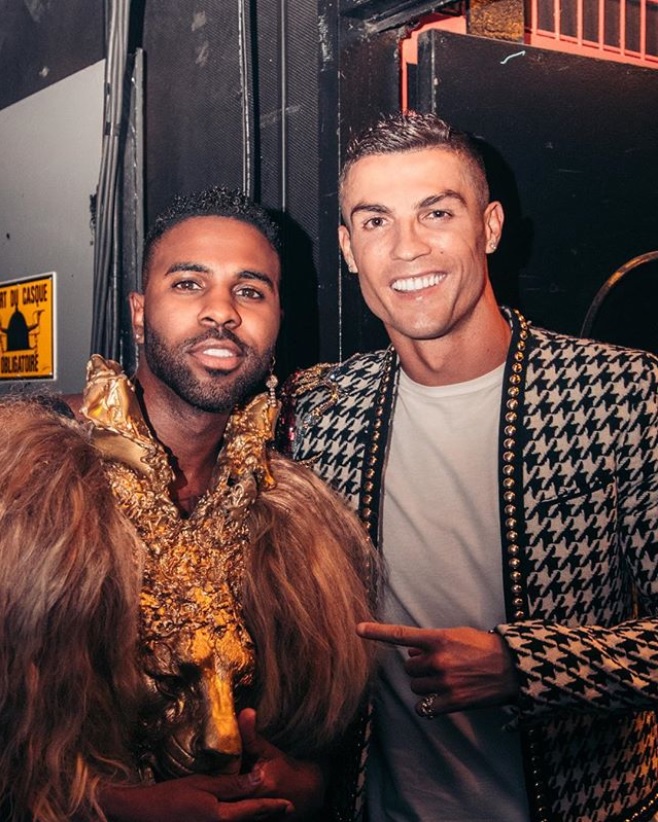 クリスティアーノ・ロナウドとは“ブラザー”と呼び合う仲（画像は『Jason Derulo　2018年10月16日付Instagram「Big love to my brother ＠cristiano for coming to my show last night in Paris!!」』のスクリーンショット）