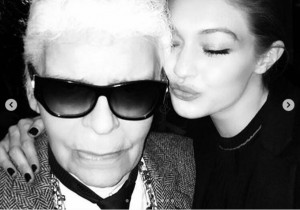 ジジ・ハディッド「この日が来てほしくなかった」（画像は『Gigi Hadid　2019年2月19日付Instagram「Karl, I will miss your indescribable presence, watching your calm, quiet, genius mind working, your little jokes, amazing stories, and experiencing the clothes, sets, and productions only you could dream up.」』のスクリーンショット）