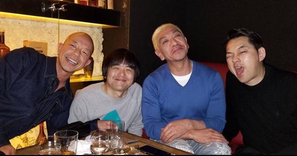 小峠英二、バカリズム、松本人志、設楽統（画像は『バカリズム　2019年2月20日付Instagram「楽しかったあ。」』のスクリーンショット）