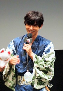 映画『銀魂』ジャパンプレミア（2017年開催）で浴衣姿で爽やかな笑顔の吉沢亮