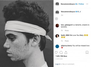 キャメロンの最期の投稿には多くの追悼メッセージが（画像は『Cameron Boyce　2019年7月5日付Instagram「＠i_d」』のスクリーンショット）