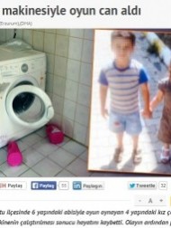 【中東発！Breaking News】洗濯機の中に隠れた妹、6歳兄がスイッチを入れて死亡させる。（トルコ）