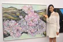 【エンタがビタミン♪】押切もえ、絵画「咲くヨウニ1」で二科展初入選。今の恋は「七分咲き」