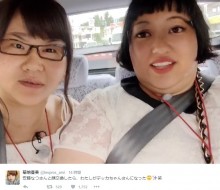 【エンタがビタミン♪】菊地亜美がメイプル安藤なつと顔交換　「未来カメラ？」厳しい指摘も