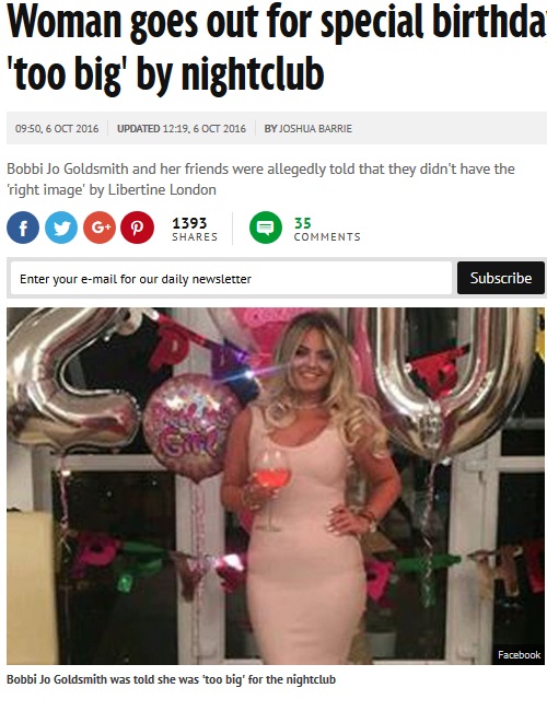 20歳の誕生日に酷い仕打ちを受けた女性（出典：http://www.mirror.co.uk）