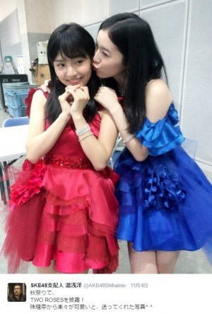 【エンタがビタミン♪】SKE48松井珠理奈が後藤楽々にチュッ　“キス魔”が顔を覗かせる