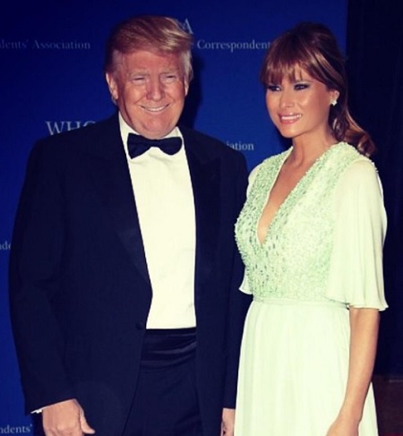 「最も美しいファーストレディになる」と評判のメラニア夫人（出典：https://twitter.com/melaniatrump）