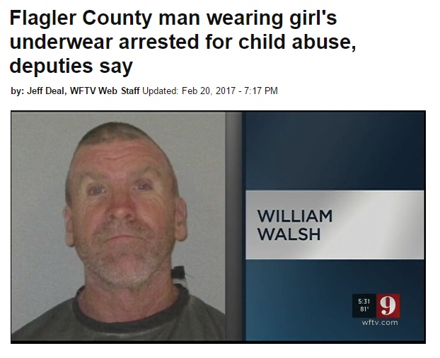 米・女児誘拐未遂事件、犯人は女児用下着を着用（出典：http://www.wftv.com）