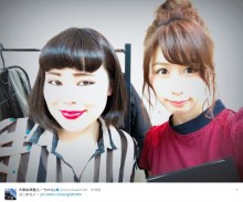 【エンタがビタミン♪】ブルゾンちえみ with 大家　人気芸人×アイドルのレアショットに反響