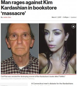 【海外発！Breaking News】キム・カーダシアンの著書を破損した74歳男に「よくやった」の声（米）