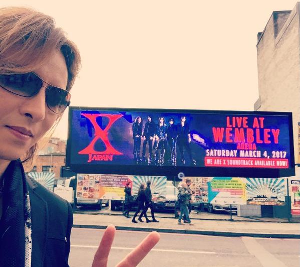 “ウェンブリー・アリーナ公演”目前のYOSHIKI（出典：https://www.instagram.com/yoshikiofficial）