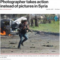 【海外発！Breaking News】撮影より少年の命を救うため走ったカメラマン（シリア）