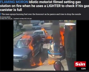 【海外発！Breaking News】「満タンか暗くて見えない」ライターをつけたドライバー、車が爆発（カザフスタン）＜動画あり＞