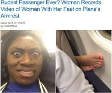 【海外発！Breaking News】機内で後ろの席から突き出た足　米女性の投稿が話題に＜動画あり＞
