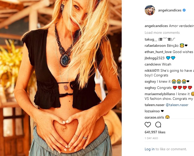 キャンディス・スワンポールお腹はもうフックラ（画像は『Candice Swanepoel　2018年1月6日付Instagram「Amor verdadeiro」』のスクリーンショット）