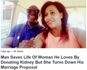 【海外発！Breaking News】親友に腎臓提供した男性、その後プロポーズするも断られる（英）