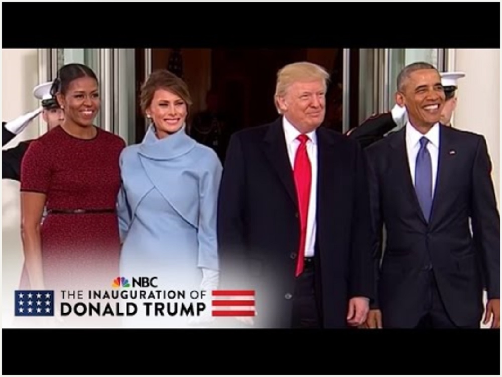 ミシェル夫人「正直言って贈り物は…」（画像は『NBC News　2018年1月20日公開 YouTube「The Obamas Welcome The Trumps At The White House | NBC News」』のサムネイル）