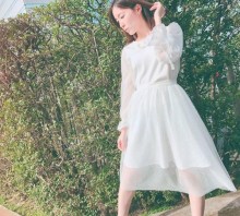 【エンタがビタミン♪】松井珠理奈“ハリウッドJURINA”とは思えぬホワイトコーデ「春は女性らしく」