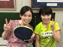 【エンタがビタミン♪】尼神インター誠子、ものまねが縁で卓球・平野美宇選手と2ショット