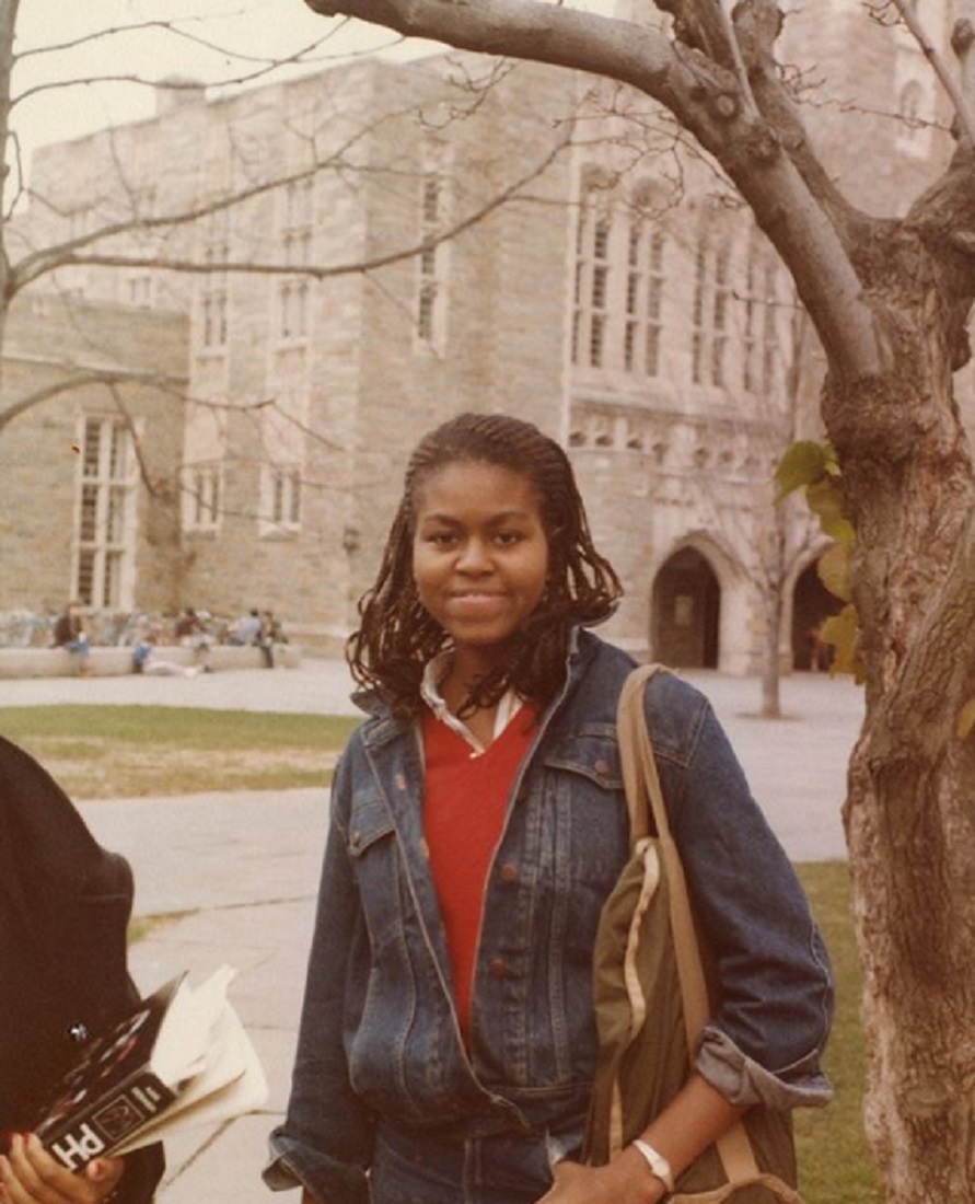 若かりし日のミシェル夫人（画像は『Michelle Obama　2018年5月23日付Instagram「This is me at Princeton in the early 1980s.」』のスクリーンショット）