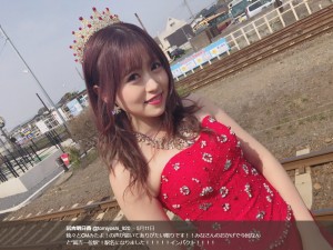 【エンタがビタミン♪】冨吉明日香“HKT48 栄光のラビリンス”CMオフショット「駅名になりました!!」