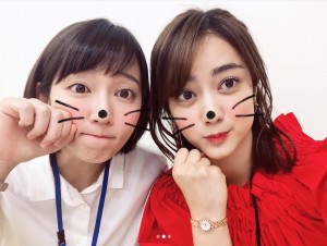 【エンタがビタミン♪】吉岡里帆＆谷まりあ　『ケンカツ』ショットに「二人ともかわいい。天使みたい」